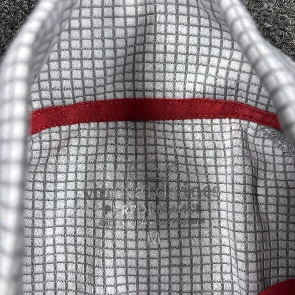 Vineyard Vines Performance 1/4 Zip Pullover Mens White Gray Stretch Size Medium - Picture 5 of 5